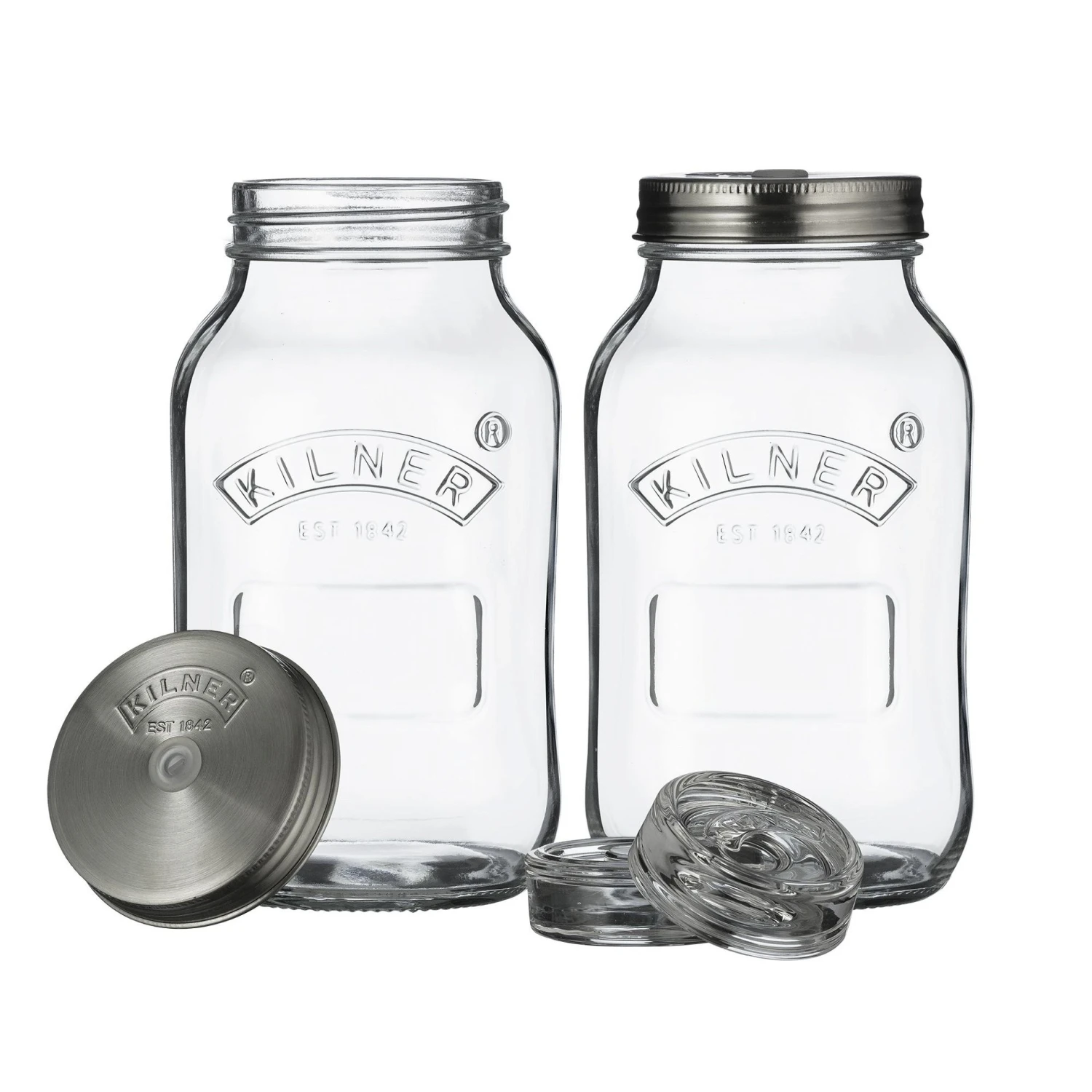 Kilner Fermentation Jars (Set Of 2) | 1L 1 Kilner Fermentation Jars (Set Of 2) | 1L