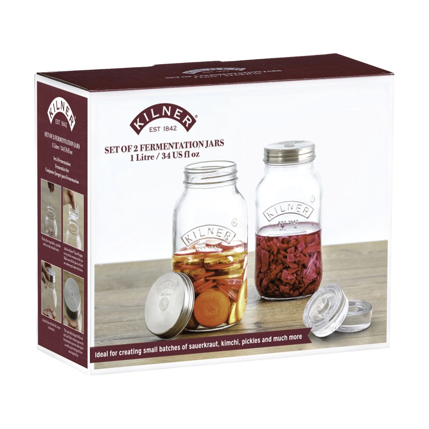Kilner Fermentation Jars (Set Of 2) | 1L 2 Kilner Fermentation Jars (Set Of 2) | 1L - Image 2