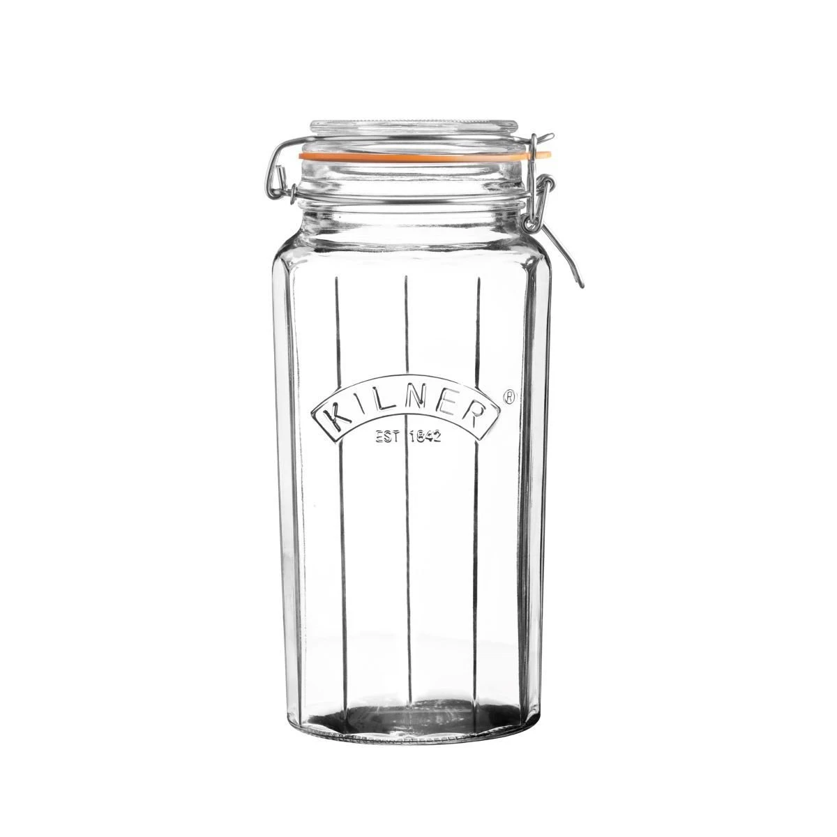Kilner Facetted Clip Top Jar | 63.4oz 1 Kilner Facetted Clip Top Jar | 63.4oz