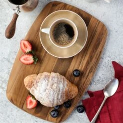 TeakHaus Edge Grain Cutting Board W/Rounded Edge (Small) | 12" X 8" X 0.55" -Kitchen Tools Shop 02.3 elegant 202