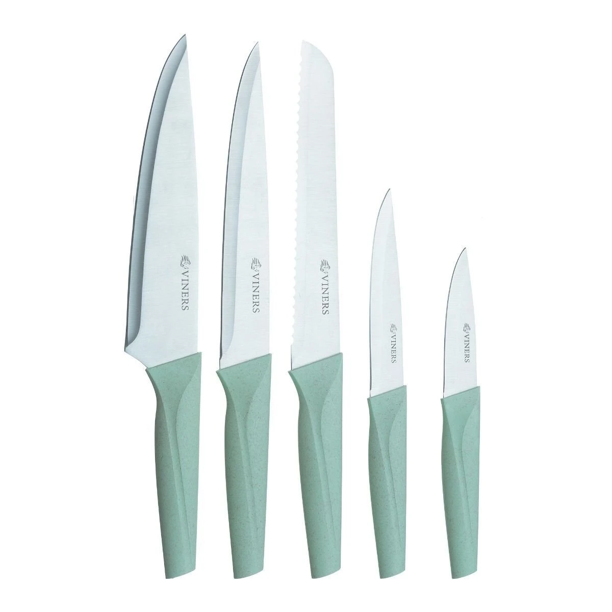 Viners Organic Green Knife Block Set | 6-Piece 2 Viners Organic Green Knife Block Set | 6-Piece - Image 2