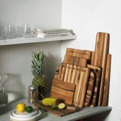 TeakHaus Edge Grain Cutting/Serving Board (Rectangle) | 12" X 8" X 0.55" -Kitchen Tools Shop 04.2 essential