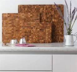 TeakHaus End Grain Cutting/Serving Board + Juice Canal (Rectangle) | 18" X 14" X 1" -Kitchen Tools Shop 08.1 scandi
