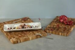 TeakHaus End Grain Cutting/Serving Board + Juice Canal (Rectangle) | 18" X 14" X 1" -Kitchen Tools Shop 08.4 scandi 801 802 1