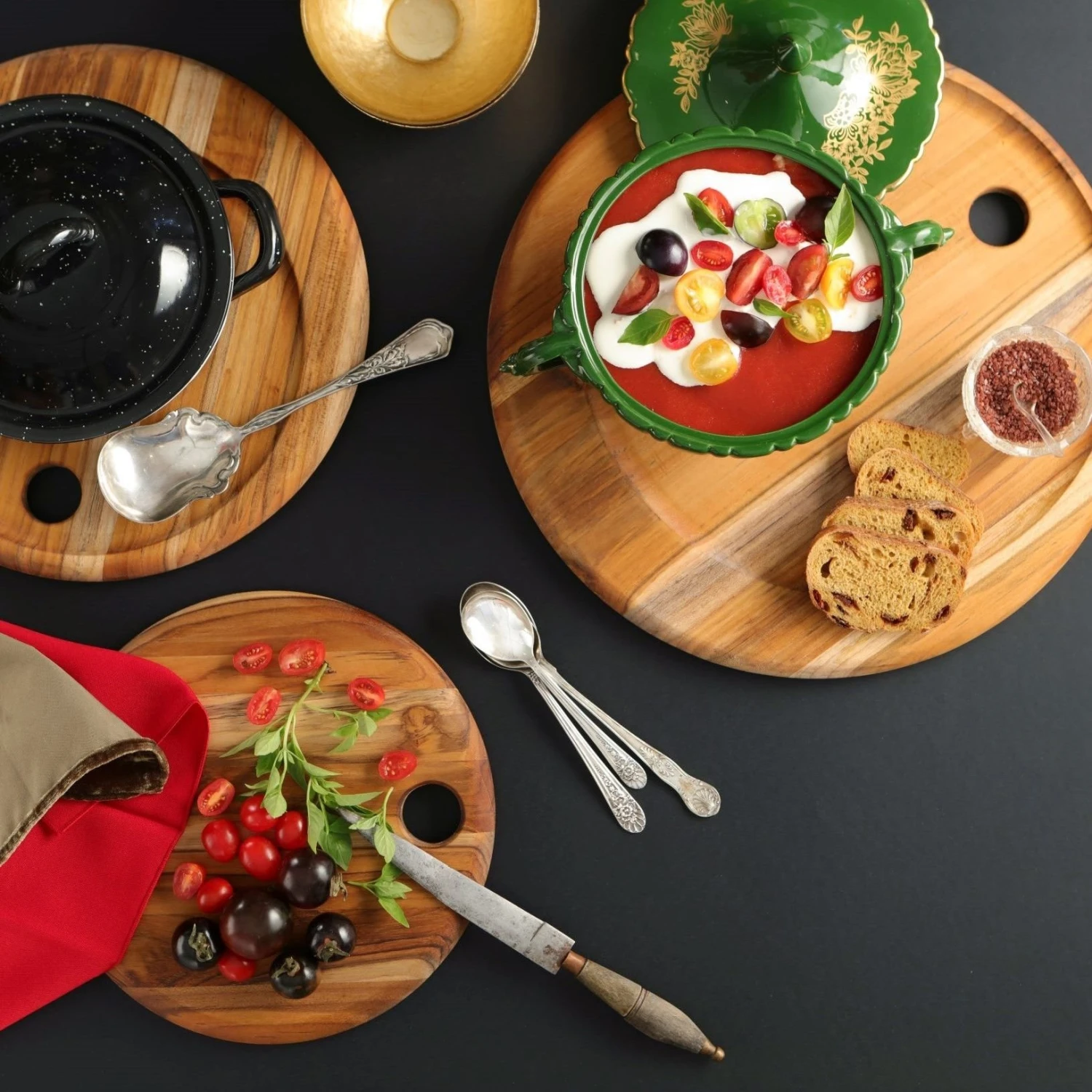 TeakHaus Lunar Boards (Set Of 3) | 15.25" X 1.75" 3 TeakHaus Lunar Boards (Set Of 3) | 15.25" X 1.75" - Image 3