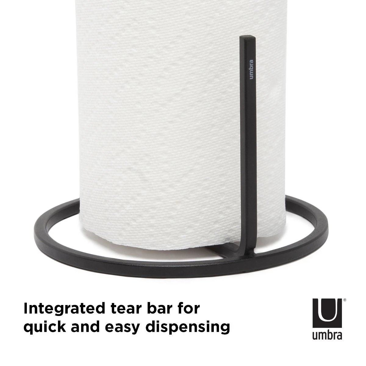 Umbra Squire Vertical Paper Towel Holder | Black 4 Umbra Squire Vertical Paper Towel Holder | Black - Image 4