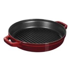 Staub Stackable Cocotte, Braiser, And Grill Pan With Lid | Grenadine 19 Staub Stackable Cocotte, Braiser, And Grill Pan With Lid | Grenadine -Kitchen Tools Shop 1010768 17
