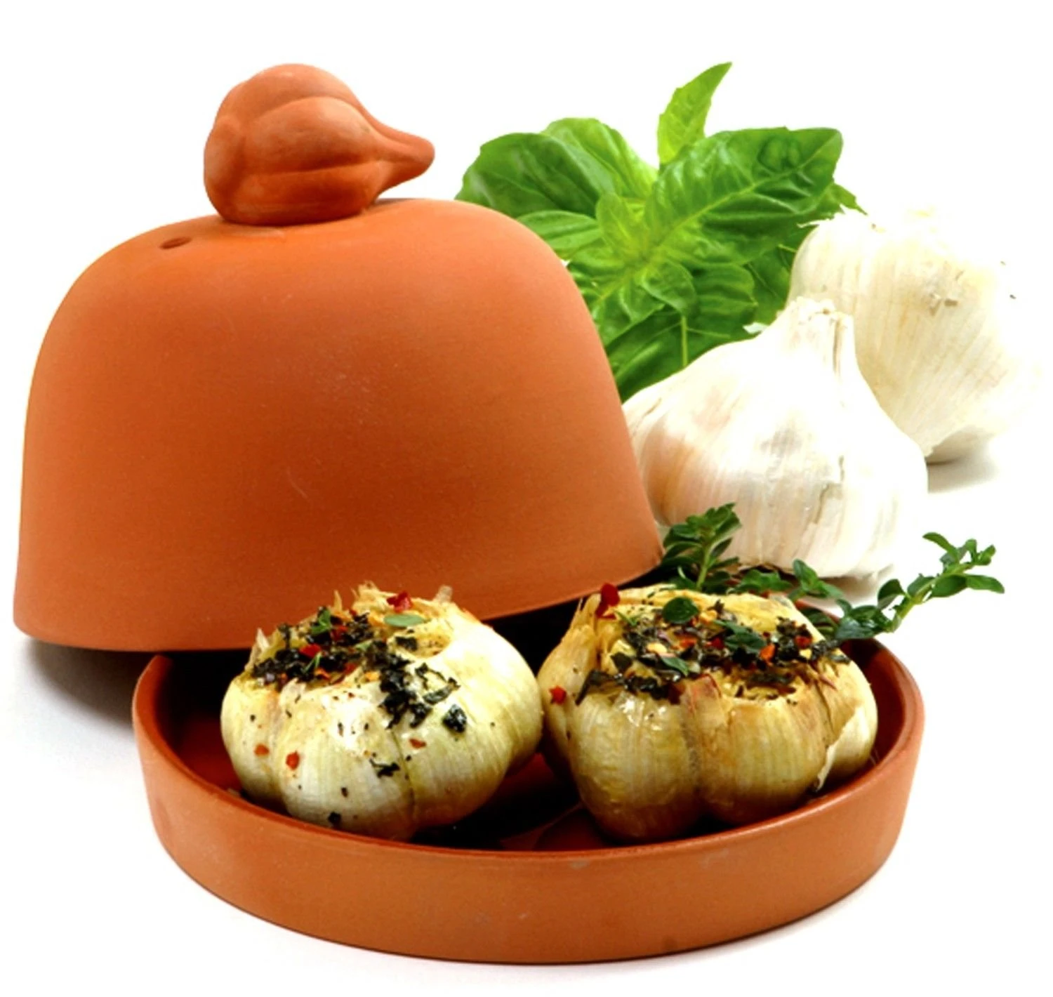 Norpro Terra Cotta Garlic Roaster 1 Norpro Terra Cotta Garlic Roaster