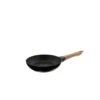 Staub 8" Fry Pan With Wooden Handle | Matte Black