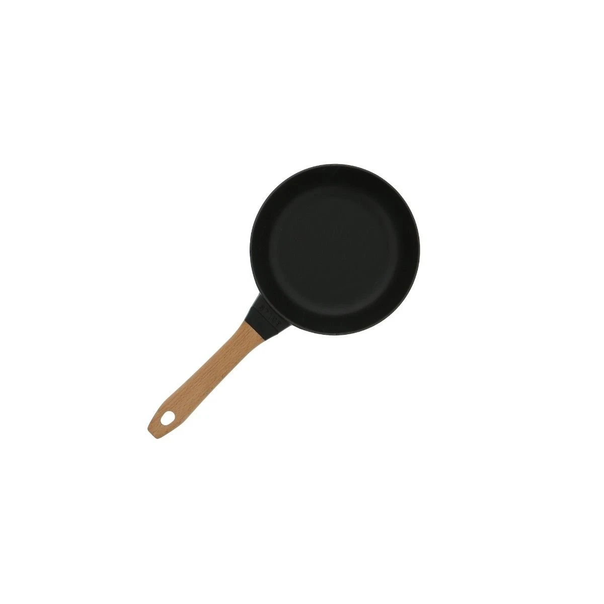 Staub 8" Fry Pan With Wooden Handle | Matte Black 2 Staub 8" Fry Pan With Wooden Handle | Matte Black - Image 2