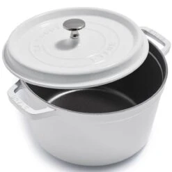 Staub 5 Qt Tall Cocotte | White