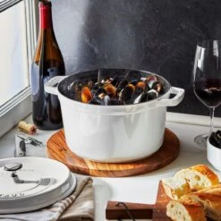 Staub 5 Qt Tall Cocotte | White -Kitchen Tools Shop 12502402 ls 02