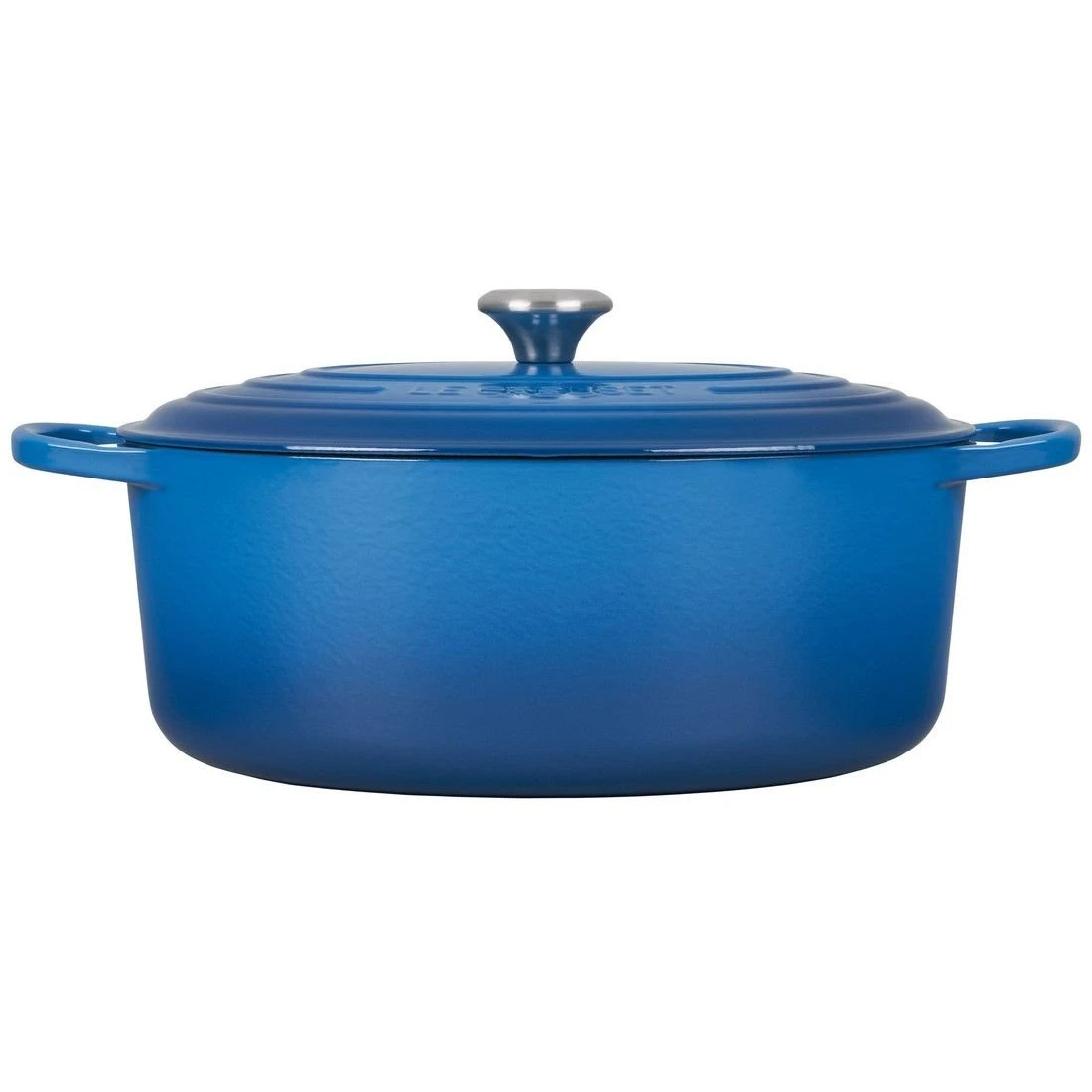 Le Creuset 9.5 Qt. Oval Signature Dutch Oven With Stainless Steel Knob | Marseille Blue 2 Le Creuset 9.5 Qt. Oval Signature Dutch Oven With Stainless Steel Knob | Marseille Blue - Image 2
