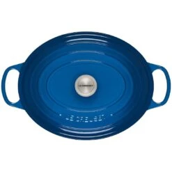 Le Creuset 9.5 Qt. Oval Signature Dutch Oven With Stainless Steel Knob | Marseille Blue 7 Le Creuset 9.5 Qt. Oval Signature Dutch Oven With Stainless Steel Knob | Marseille Blue -Kitchen Tools Shop 13426scr 96bd97d55b41a79