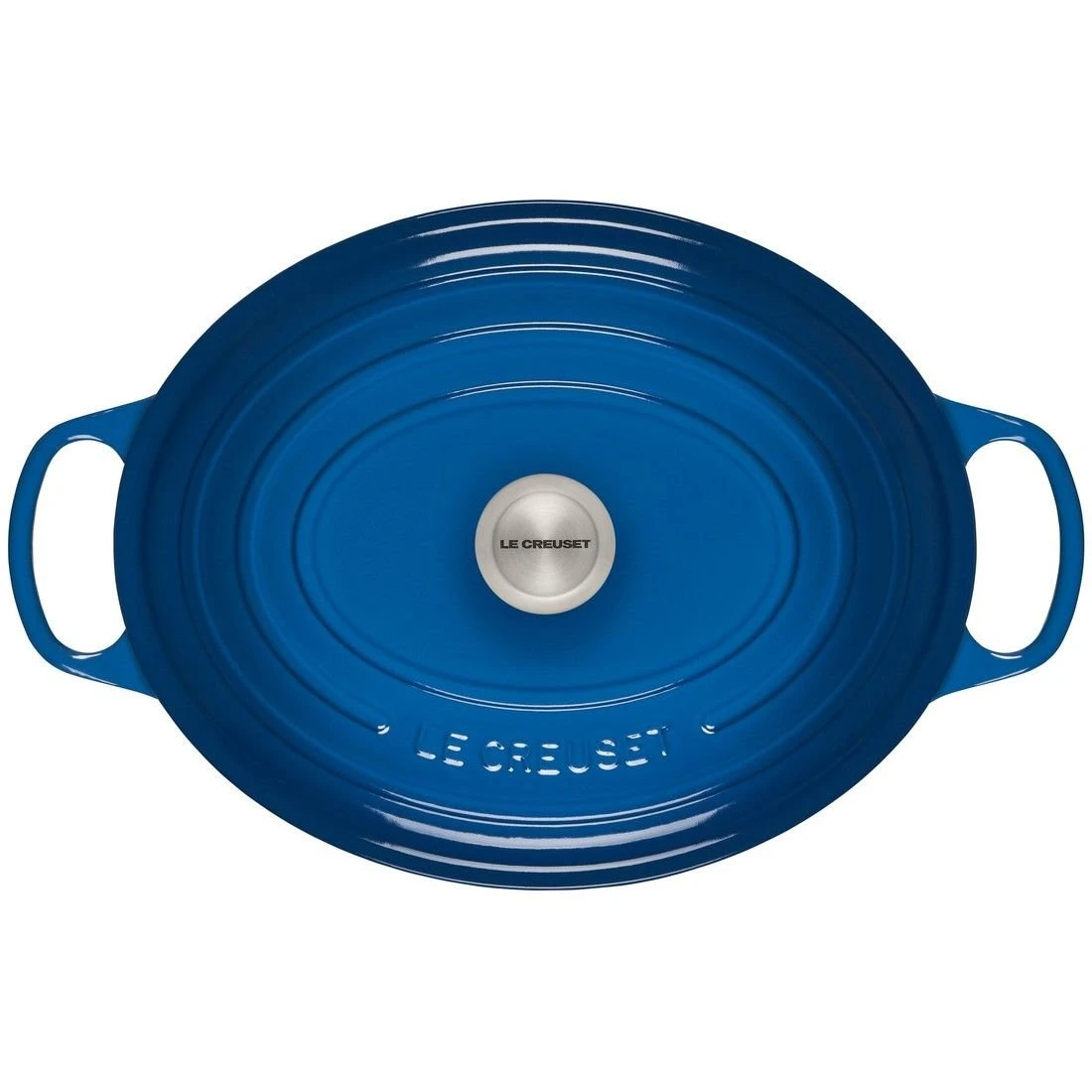 Le Creuset 9.5 Qt. Oval Signature Dutch Oven With Stainless Steel Knob | Marseille Blue 3 Le Creuset 9.5 Qt. Oval Signature Dutch Oven With Stainless Steel Knob | Marseille Blue - Image 3