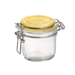 Bormioli Rocco 6.75oz Swing Top Fido Jar | Yellow Top