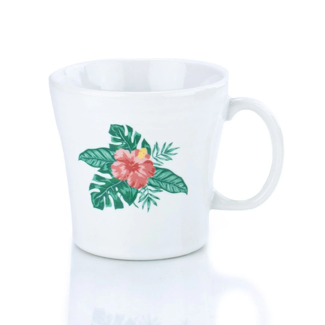 Fiesta® 15oz Tapered Mugs Set Of 4 | Aloha (White) 2 Fiesta® 15oz Tapered Mugs Set Of 4 | Aloha (White) - Image 2