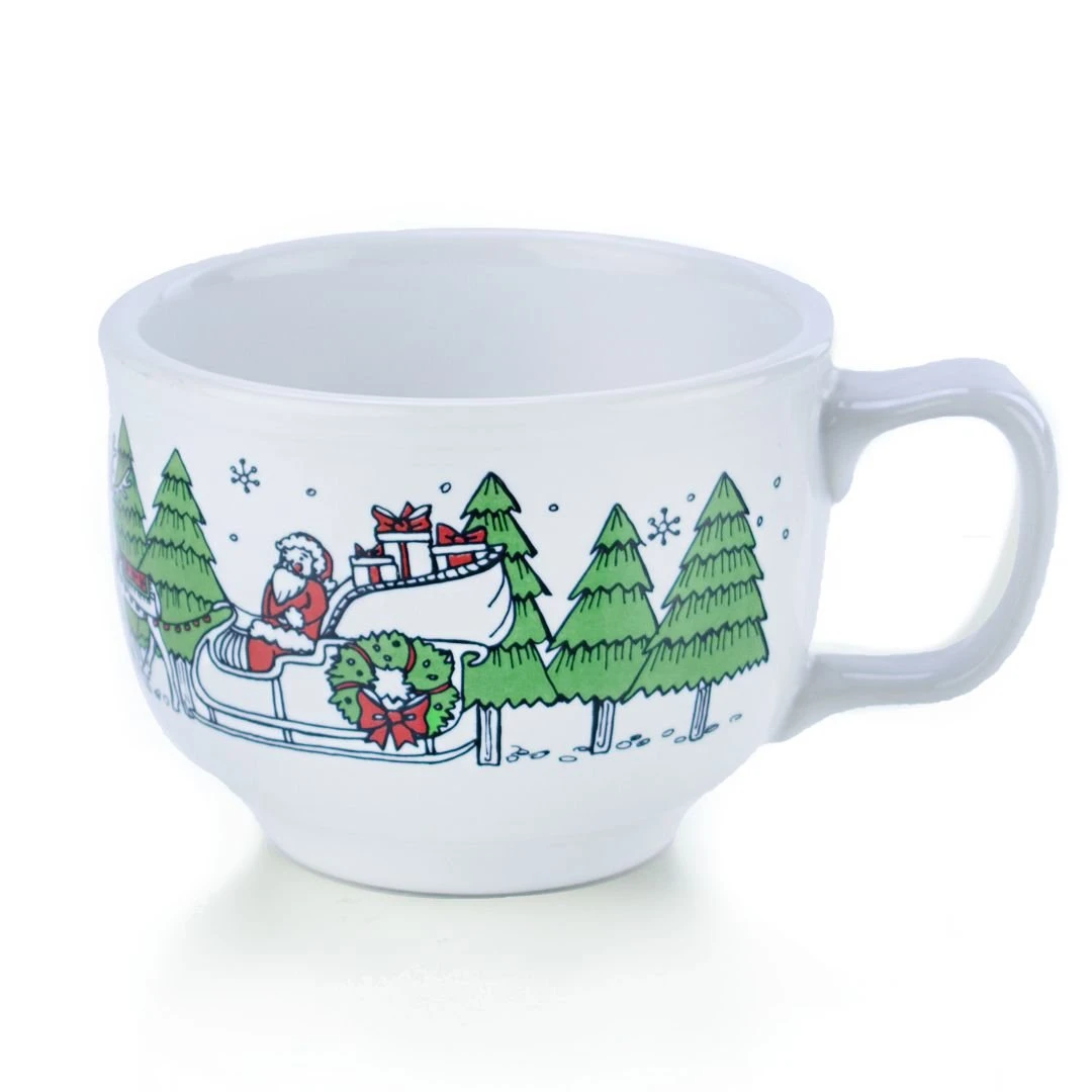 Fiesta® 18oz Jumbo Mugs (Set Of 4) | Christmas Whimsy (White) 2 Fiesta® 18oz Jumbo Mugs (Set Of 4) | Christmas Whimsy (White) - Image 2