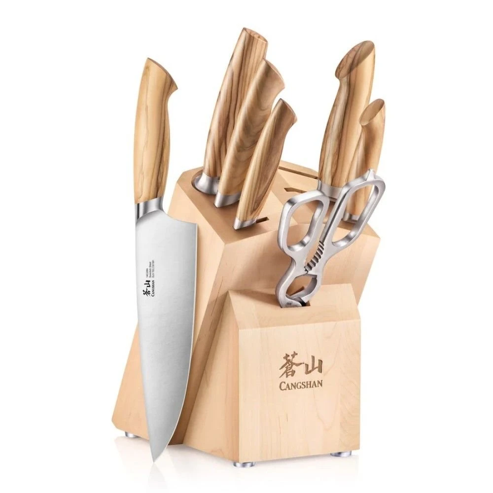 Cangshan Cutlery Oliv Series 8-Piece Knife Block Set 1 Cangshan Cutlery Oliv Series 8-Piece Knife Block Set