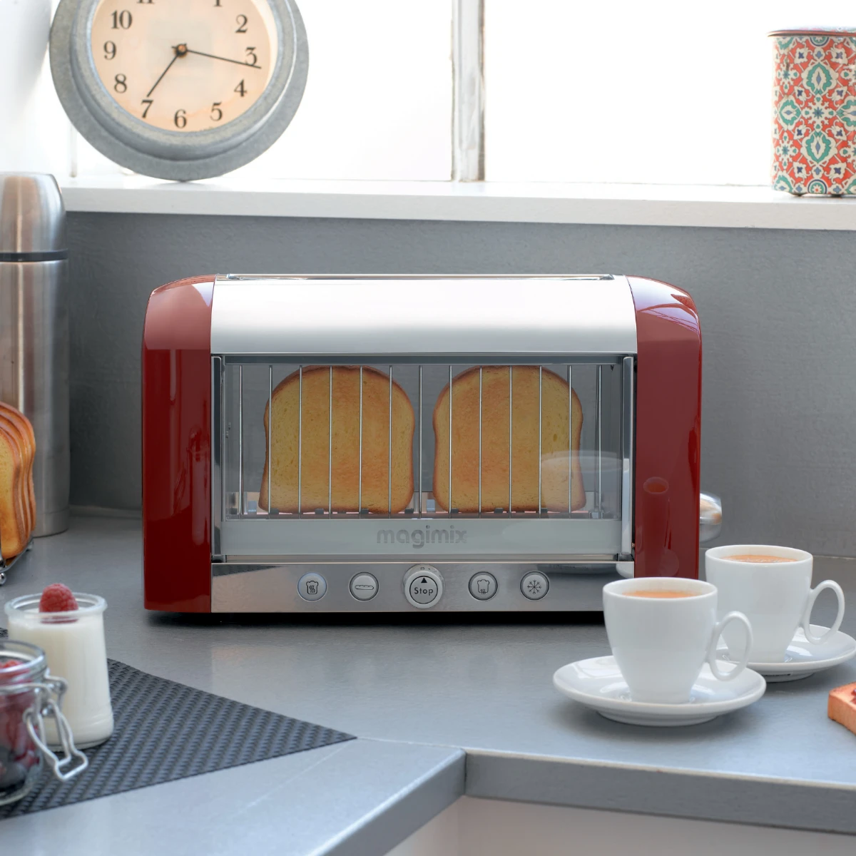 Magimix® Vision Toaster | Red 2 Magimix® Vision Toaster | Red - Image 2