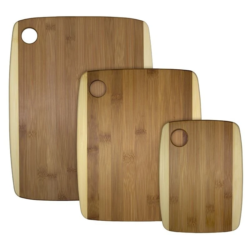 Totally Bamboo All-Natural Bamboo Two-Tone 3-Piece Cutting Board Set 1 Totally Bamboo All-Natural Bamboo Two-Tone 3-Piece Cutting Board Set