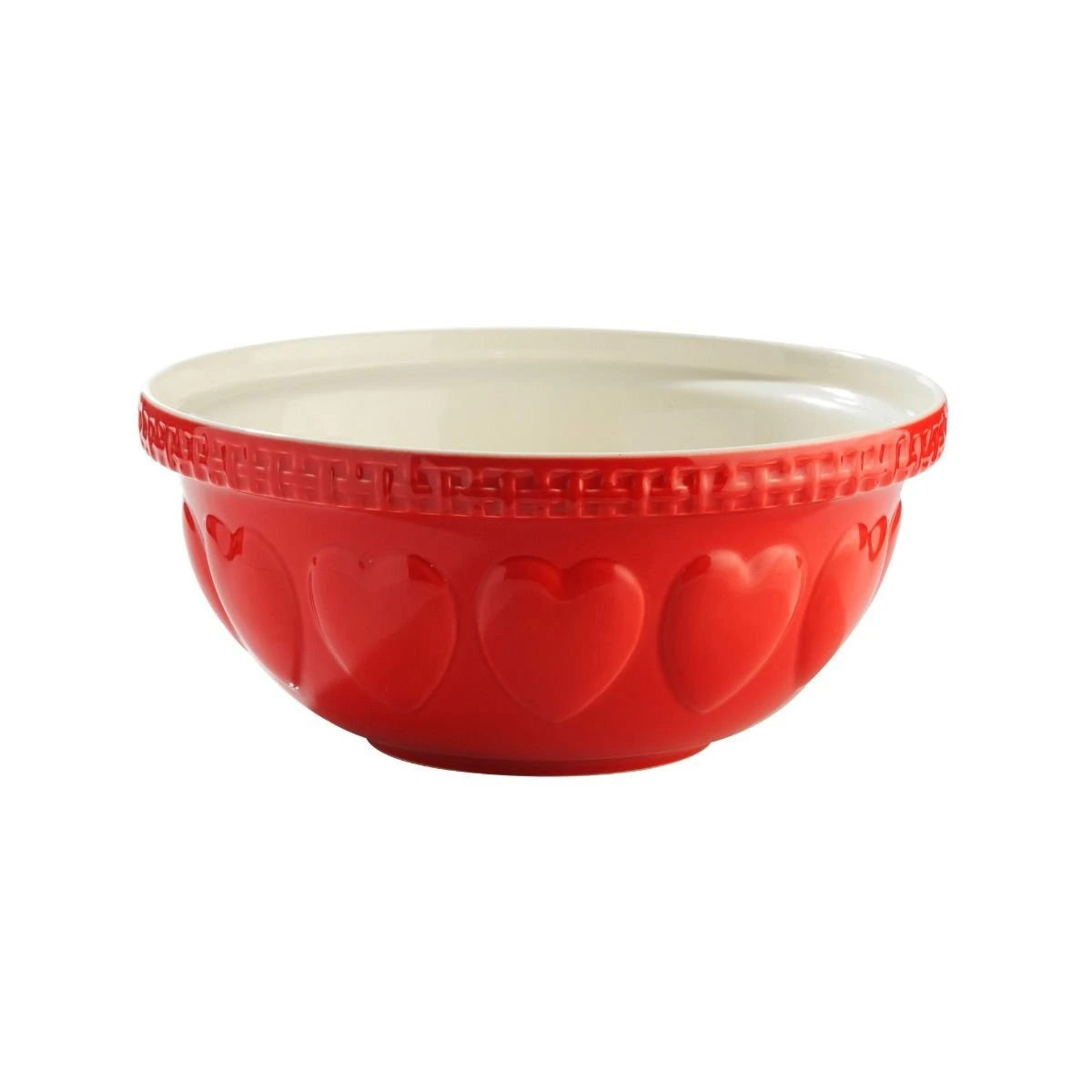 Mason Cash Hearts S12 (4.25 Qt) Mixing Bowl | Red 1 Mason Cash Hearts S12 (4.25 Qt) Mixing Bowl | Red