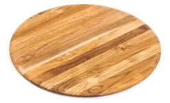 TeakHaus Elegant Round Edge Grain Cutting/Serving Board | 18" X 0.55"