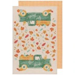 Now Designs By Danica 18" X 28" Printed Dishtowels (Set Of 2) | Autumn Harvest