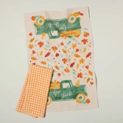 Now Designs By Danica 18" X 28" Printed Dishtowels (Set Of 2) | Autumn Harvest -Kitchen Tools Shop 2232084 tt2 autumn harvest am1