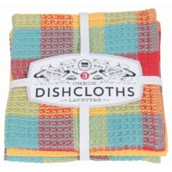 Now Designs By Danica Check Dishcloths (Set Of 3) | Lemon