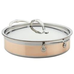 Hestan CopperBond Induction Cookware 3.5 Qt Covered Sauteuse