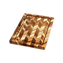 TeakHaus Herringbone End-Grain Cutting/Serving Board (Rectangle) | 14" X 10" X .9"
