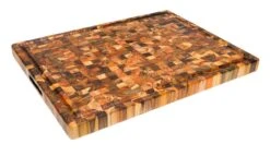 TeakHaus End Grain Carving Board W/Hand Grip + Juice Canal (Rectangle) | 24" X 18" X 1.5" -Kitchen Tools Shop 333 proteak end grain cutting board 24x18 1