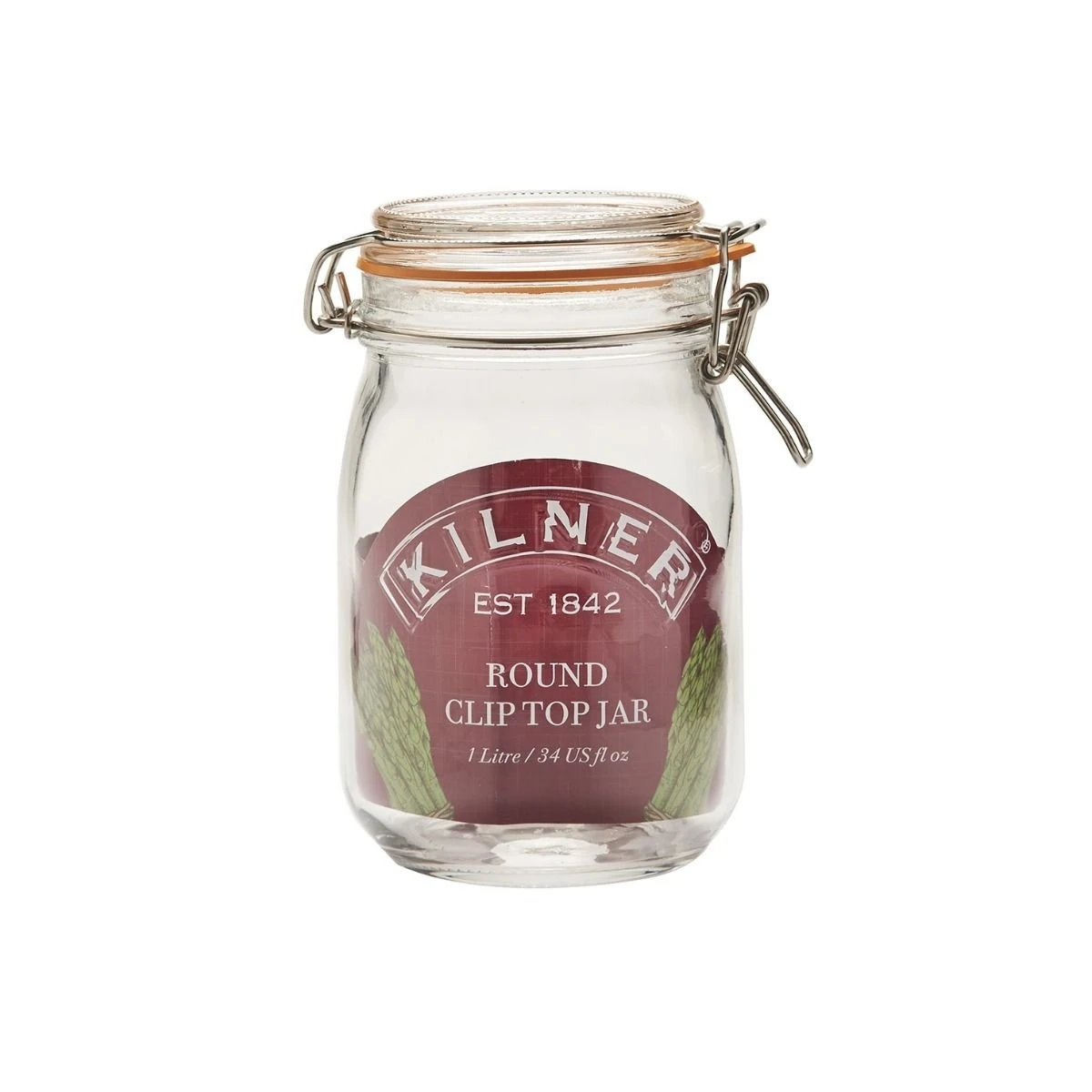 Kilner Swing Top Round Glass Jar | 1L 2 Kilner Swing Top Round Glass Jar | 1L - Image 2