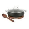 All-Clad HA1 Hard Anodized Nonstick 6 Qt. Dutch Oven With Acacia Wood Trivet & Spoon