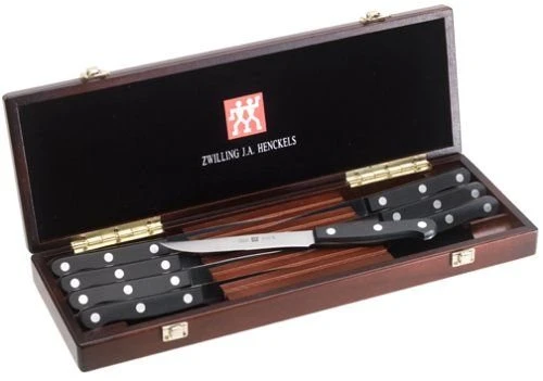 Zwilling J.A. Henckels TWIN Gourmet 8-Piece Steak Knife Set W/ Box 1 Zwilling J.A. Henckels TWIN Gourmet 8-Piece Steak Knife Set W/ Box