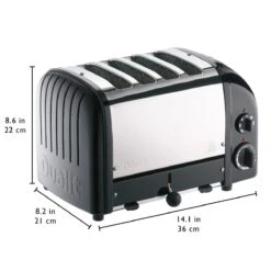 Dualit NewGen Classic 4-Slice Toaster | Matte Black -Kitchen Tools Shop 4matte3