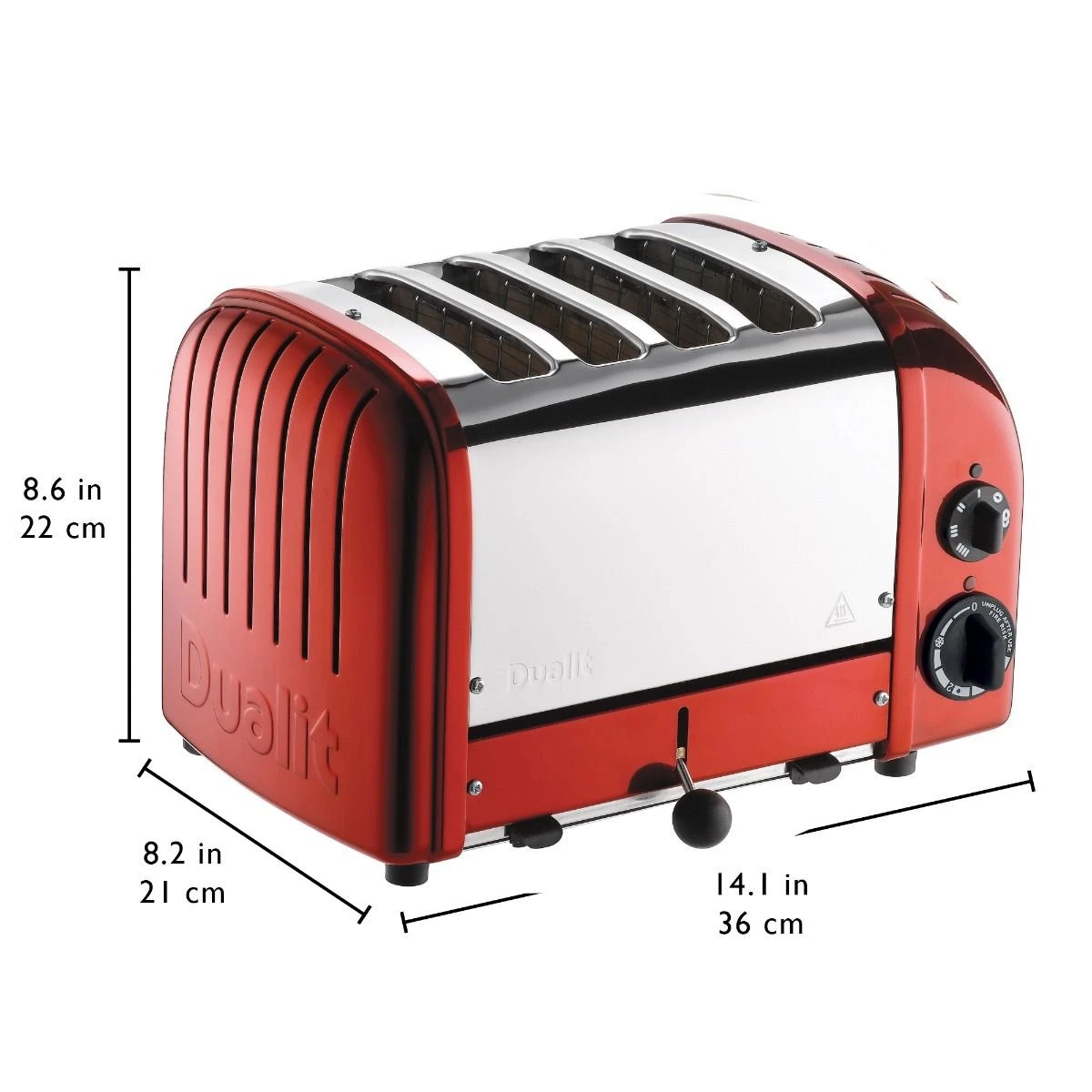 Dualit NewGen Classic 4-Slice Toaster | Candy Apple Red 3 Dualit NewGen Classic 4-Slice Toaster | Candy Apple Red - Image 3
