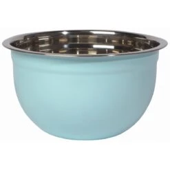 Now Designs By Danica Stainless Steel Mixing Bowls (Set Of 3) | Matte Robins Egg -Kitchen Tools Shop 5205005 nd set3 mixing bowls robins egg sup1