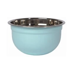 Now Designs By Danica Stainless Steel Mixing Bowls (Set Of 3) | Matte Robins Egg -Kitchen Tools Shop 5205005 nd set3 mixing bowls robins egg sup2 1