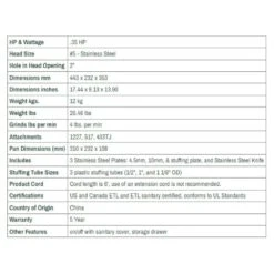 LEM Big Bite Meat Grinder #5 + 11pc Grinder Cleaning Kit -Kitchen Tools Shop 5grinder 2