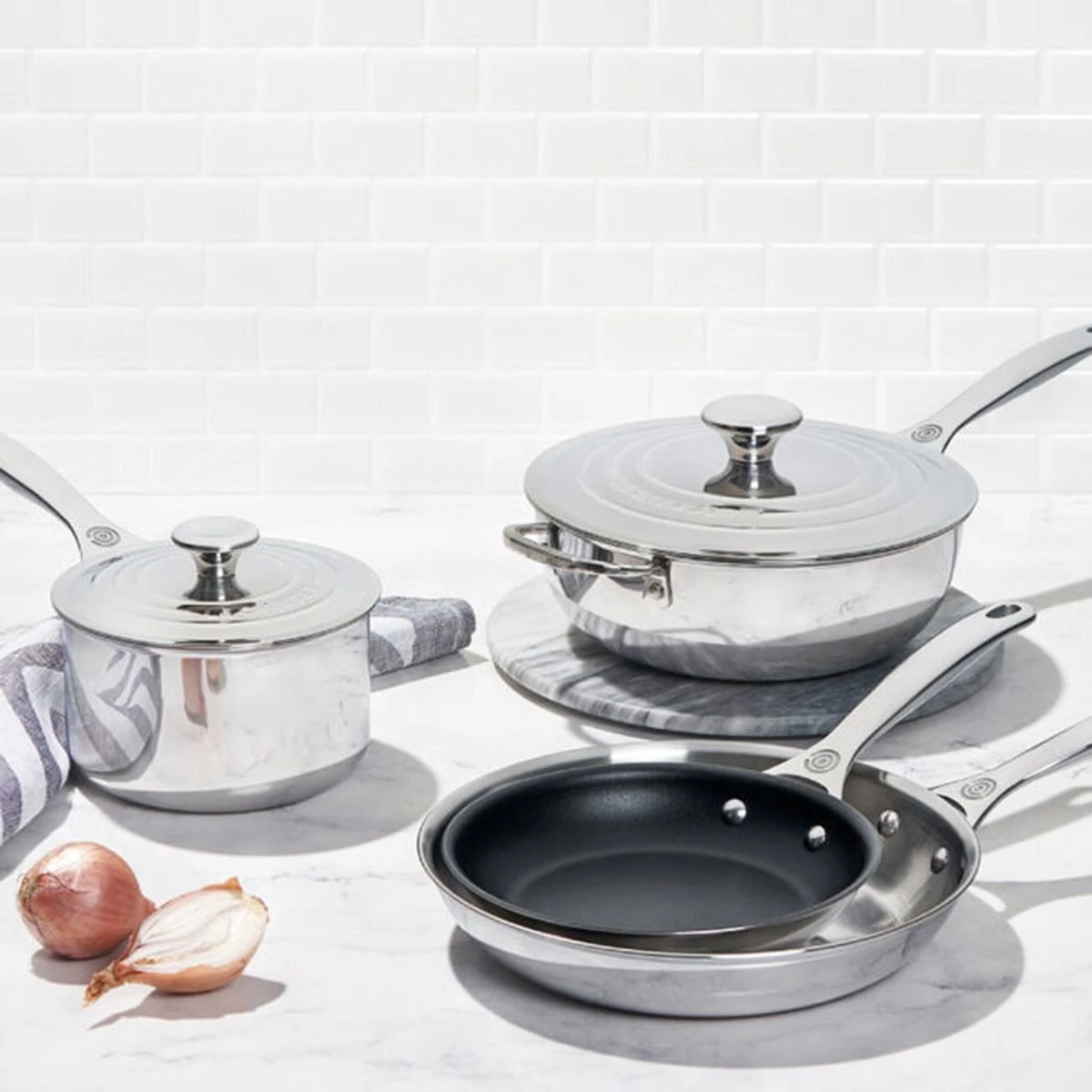 Le Creuset 6-Piece Cookware Set | Tri-Ply Stainless Steel 2 Le Creuset 6-Piece Cookware Set | Tri-Ply Stainless Steel - Image 2
