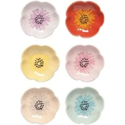 Now Designs By Danica 2oz Pinch Bowls (Set Of 6) | Flower