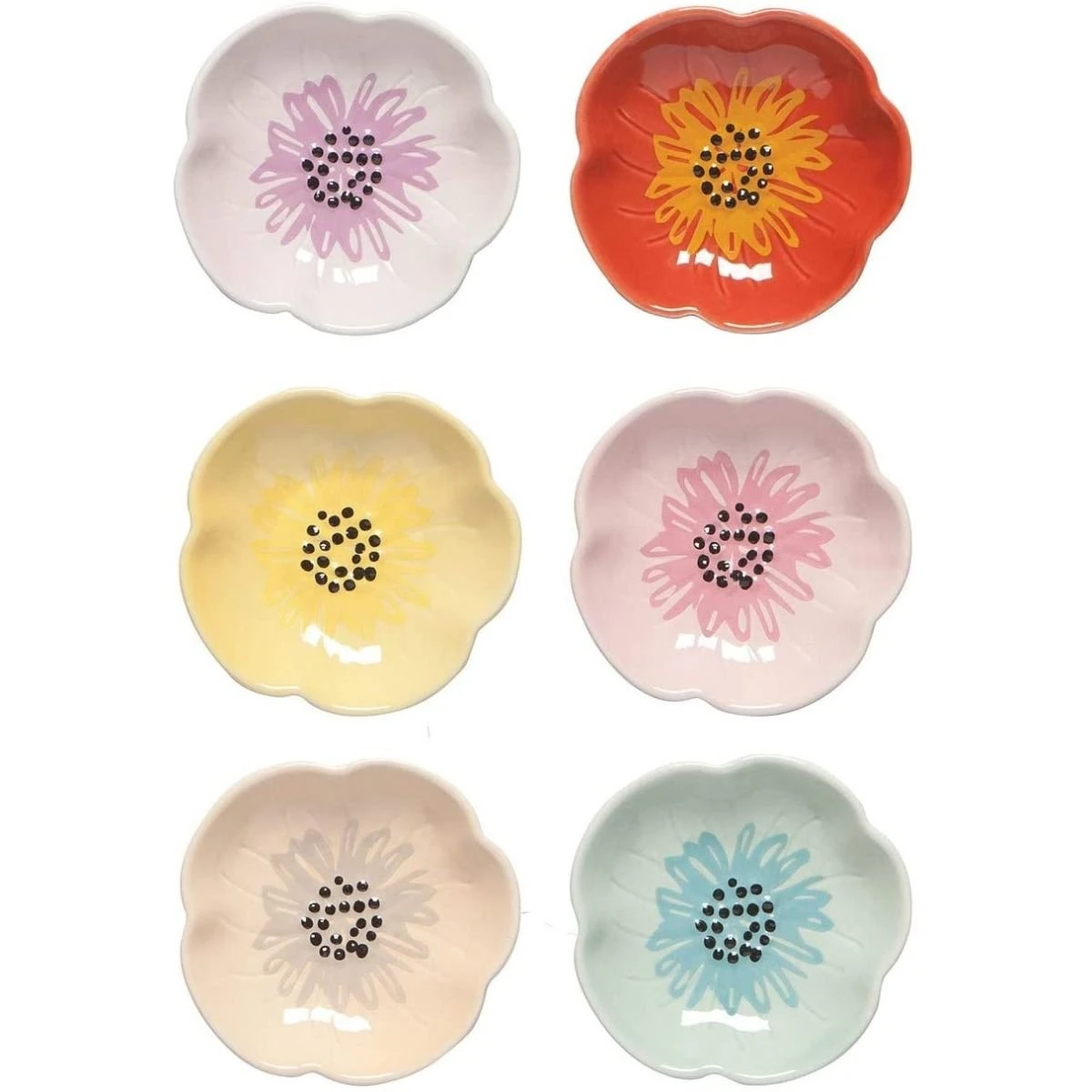 Now Designs By Danica 2oz Pinch Bowls (Set Of 6) | Flower 1 Now Designs By Danica 2oz Pinch Bowls (Set Of 6) | Flower