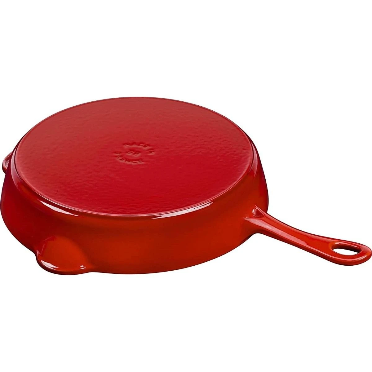 Staub 11'' Traditional Deep Skillet | Cherry Red 4 Staub 11'' Traditional Deep Skillet | Cherry Red - Image 4