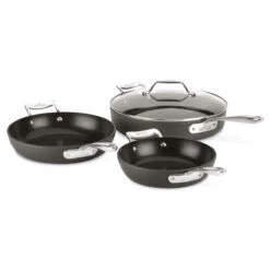 All-Clad Essentials Nonstick Hard Anodized Skillet Set | 3-Piece