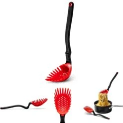 Dreamfarm Holey Spadle Slotted Spoon/Ladle | Red