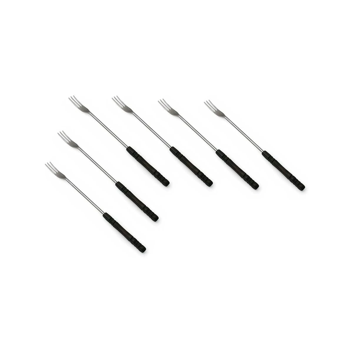 Swissmar 6-Piece Cheese Fondue Forks | Faux Wood Handle 1 Swissmar 6-Piece Cheese Fondue Forks | Faux Wood Handle