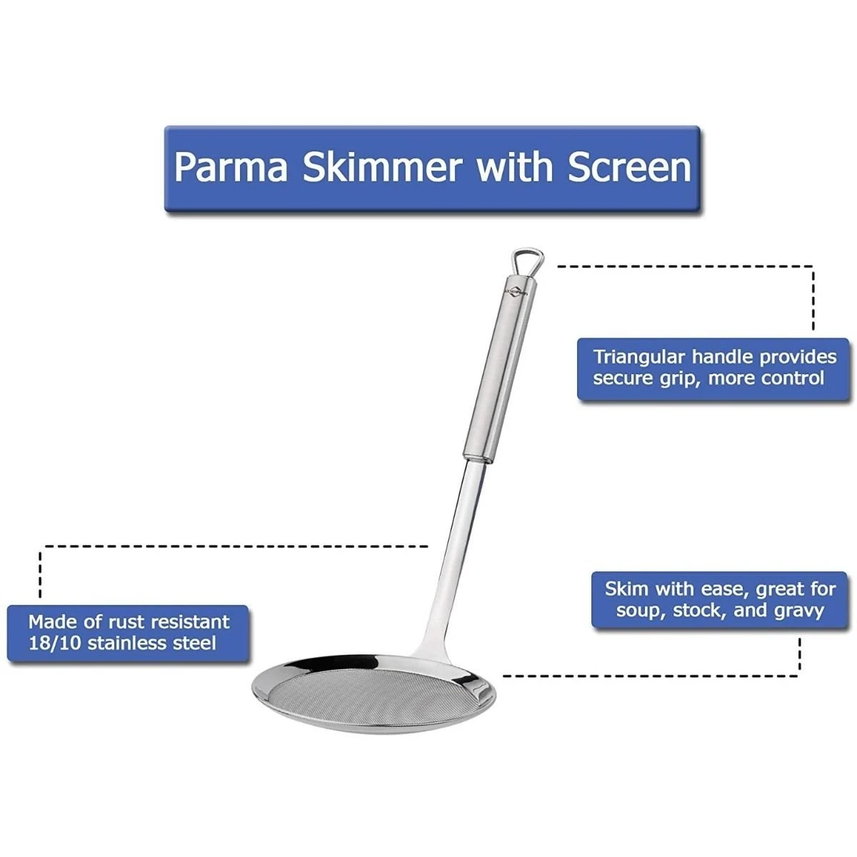 Frieling Parma Skimmer With Screen | 13.25" 2 Frieling Parma Skimmer With Screen | 13.25" - Image 2