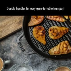 Staub Stackable Cocotte, Braiser, And Grill Pan With Lid | Black -Kitchen Tools Shop 715mzh i 8l. ac sl1280